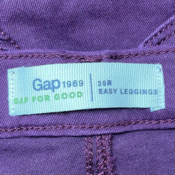 GAP EASY Y2K SKINNY LEGGINGS MAROON WINE DENIM JEANS - 28R - Picture 5 of 8